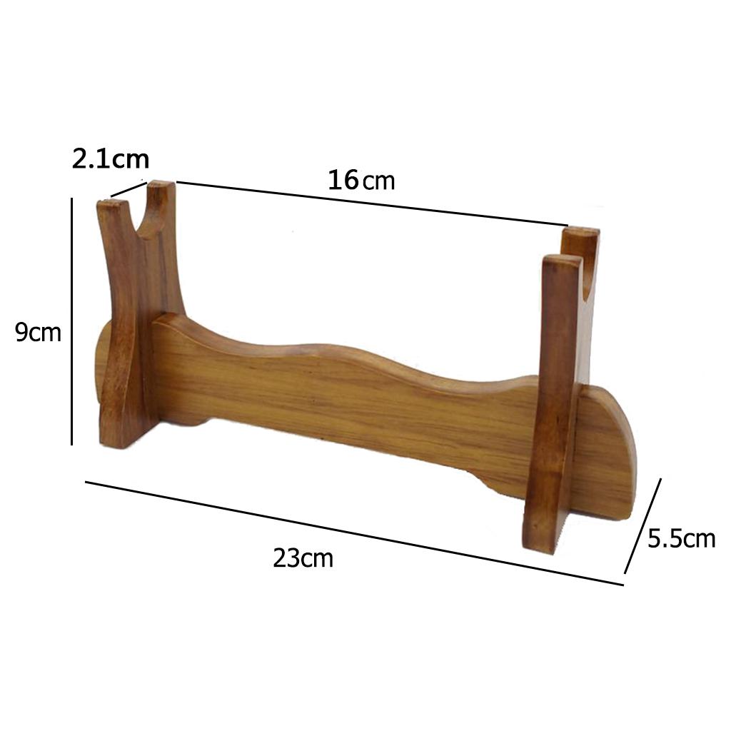 Solid Wood Sword Stand Holder for Samurai Sword Katana Wakizashi Tanto Wizard Wand Table Display Storage Rack Bracket One Tier