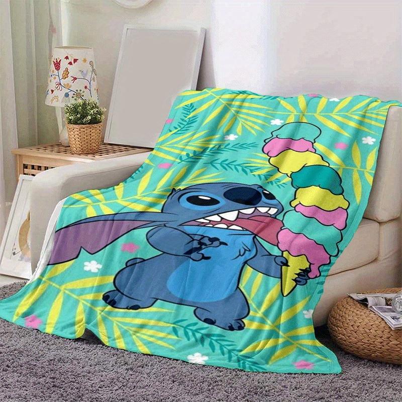 1pc Stitch Printing Blanket - Soft, All-Season Throw for Office Blanket,Personalized Gift with Adorable Cartoon Design