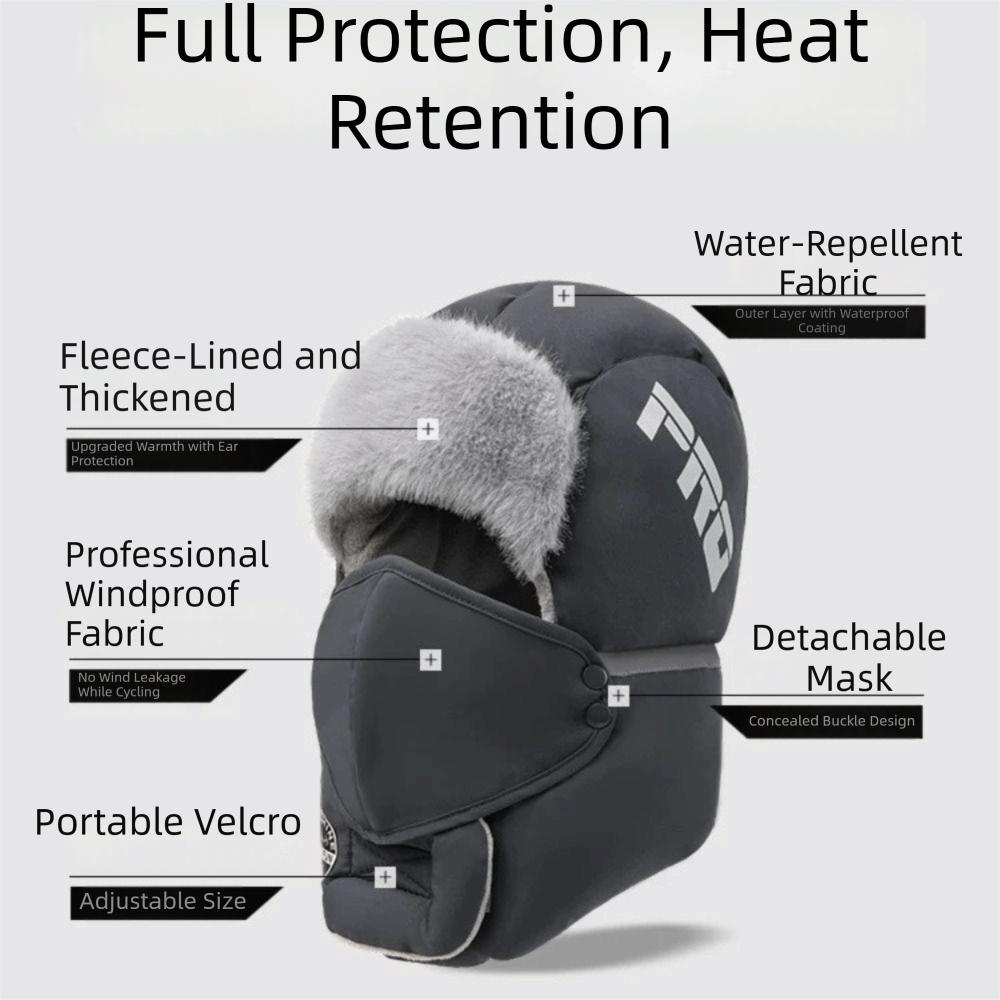Windproof Winter Mask Hat Anti Fog Warm Ski Hat Casual Riding Lei Feng Hat  Biking