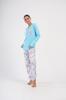 Women's Cotton Pajama Set with Long Pants Button-Up XL Vienetta Comfortable