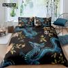 Home Living Luxury 3D Dragon Bedding Set Embroidered Duvet Cover Pillowcase Queen and King EU/US/AU/UK Size Comforter Bedding
