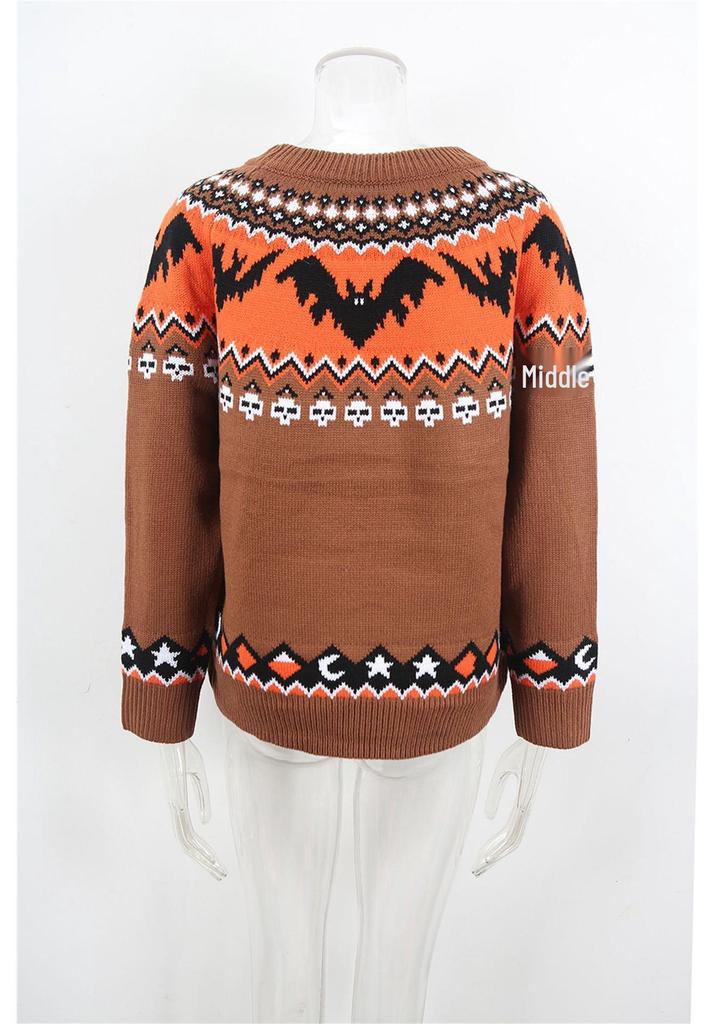 Women's 2026 Halloween Bat Pullover Knitwear Sweater