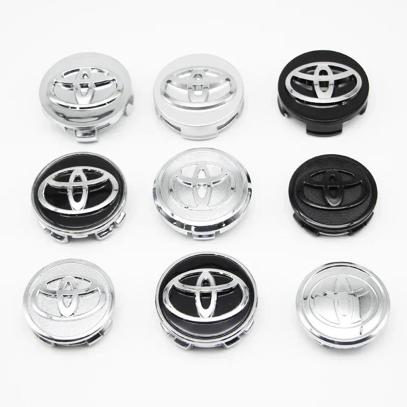 4pcs 57mm+62mm Car Tyre Wheel Center Hub Cap Badge For Toyota C-hr Prado Rav4 Yaris Hilux Prius Avensis Corolla Camry crown