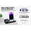 3-in-1 kabelloses Ladegerät, faltbare Schnellladestation für iPhone 14 13 12 11 Pro Max X XS XR 8 Plus Apple Watch 8 7 Airpods Pro