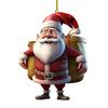 Christmas Themed Santa Claus Pattern Acrylic Pendant For Auto Interior Decor