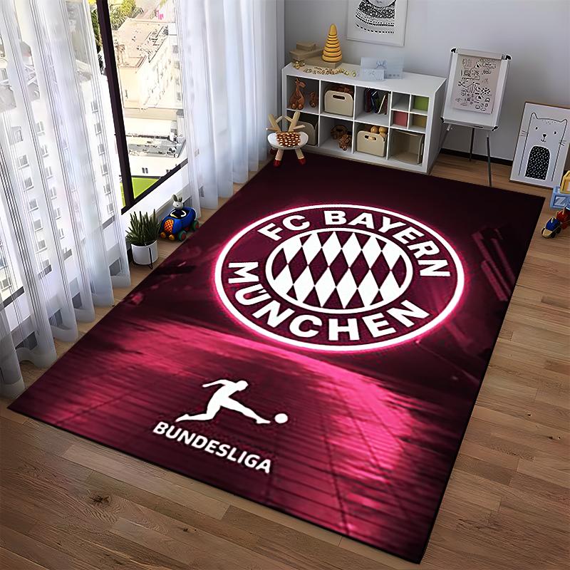 Bayern Munich Logo Design Rug Non-slip Rug Suitable for Living Room and Bedroom Sofas.