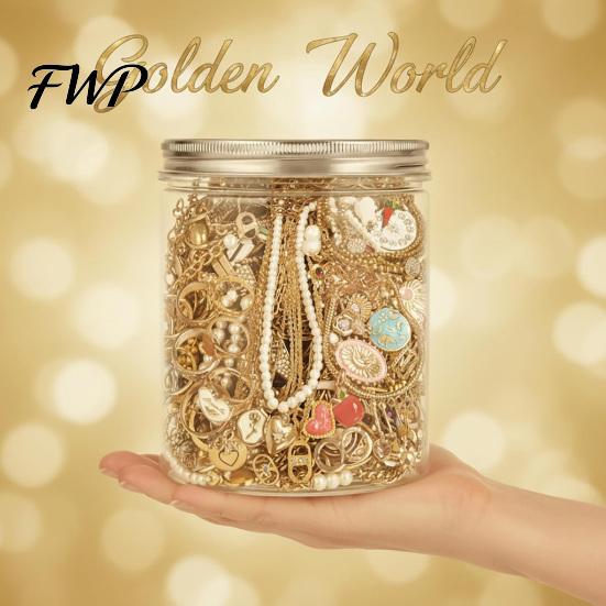 Build Your Own Jewelry Collection Mystery Jar for Women, Vintage Surprise Set, Random Trendy Multi-style Pack Mixed Box with Necklaces, Earrings,