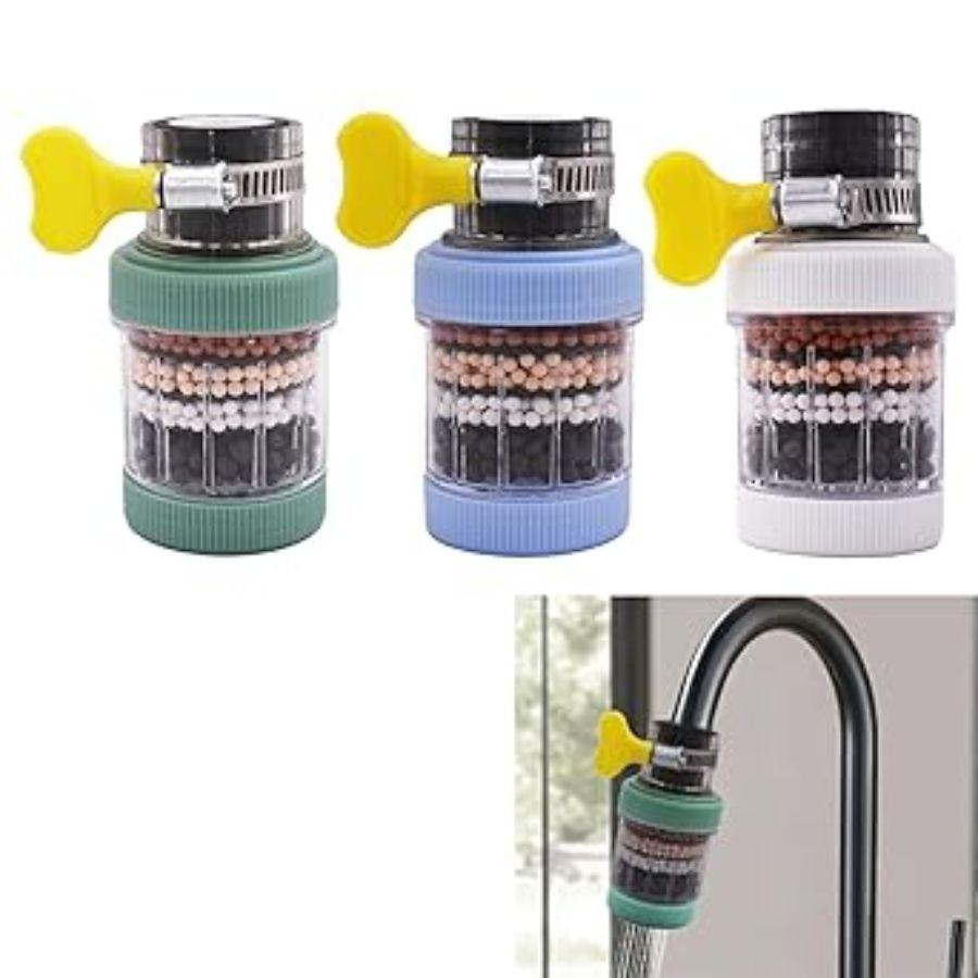 3 Pack Faucet Mount Filters, Faucet Water Filter for Kitchen, Activated Carbo
