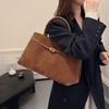 Korean Style Suede Shoulder Bag Tote Bag Underarm Packs Casual Matte PU Handbag  Girls