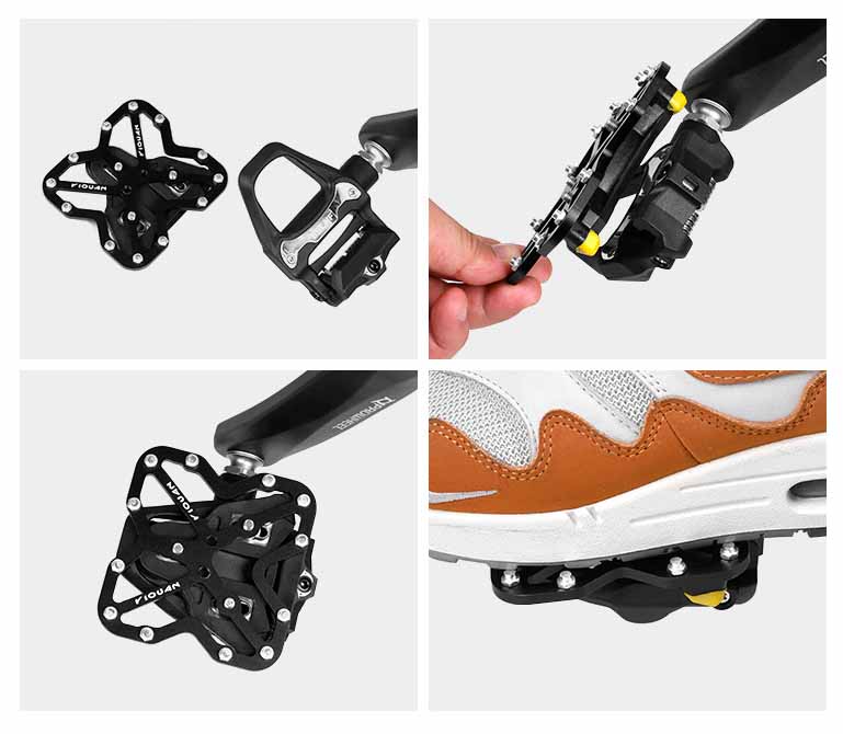 Pedals – Flat Aluminum Alloy Pedal Conversion Plates for Mountain & Road Bikes, Universal Cycling Accessories