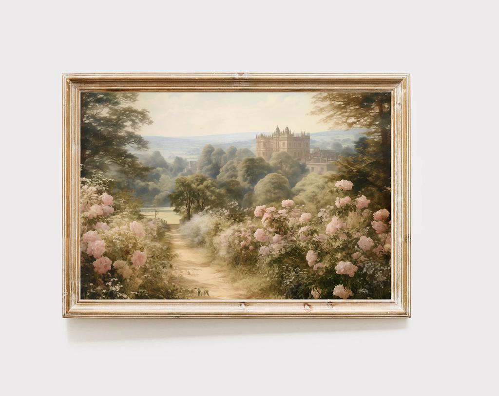 Pride and Prejudice Wall Art Print Canvas Oil Painting Elizabeth Bennet and Mr Darcy Cottagecore Posters Home Decor