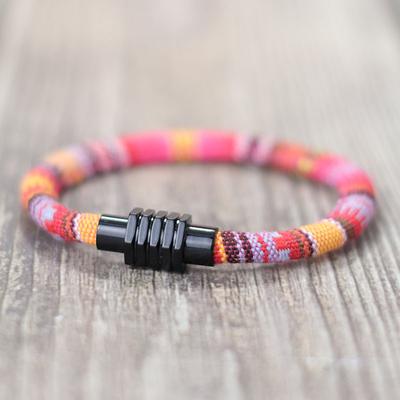 Boho Ethnic Handmade Stoff Armband 6mm Breite Männer Frauen Tibet Magnetische Braclet Für Liebhaber Beste Freund Passenden Schmuck Homme