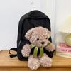 Cute student backpack leisure sports  new plush toy backpack fashion trend large capacity travel backpack school bag