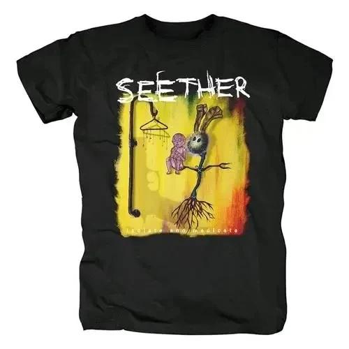 Heavy Metal Seether T Shirt Women Men Rock T-shirt Comfort Top100% Cotton Men's Summer Small Fresh T-Shirt Fashion Trend T-Shirt