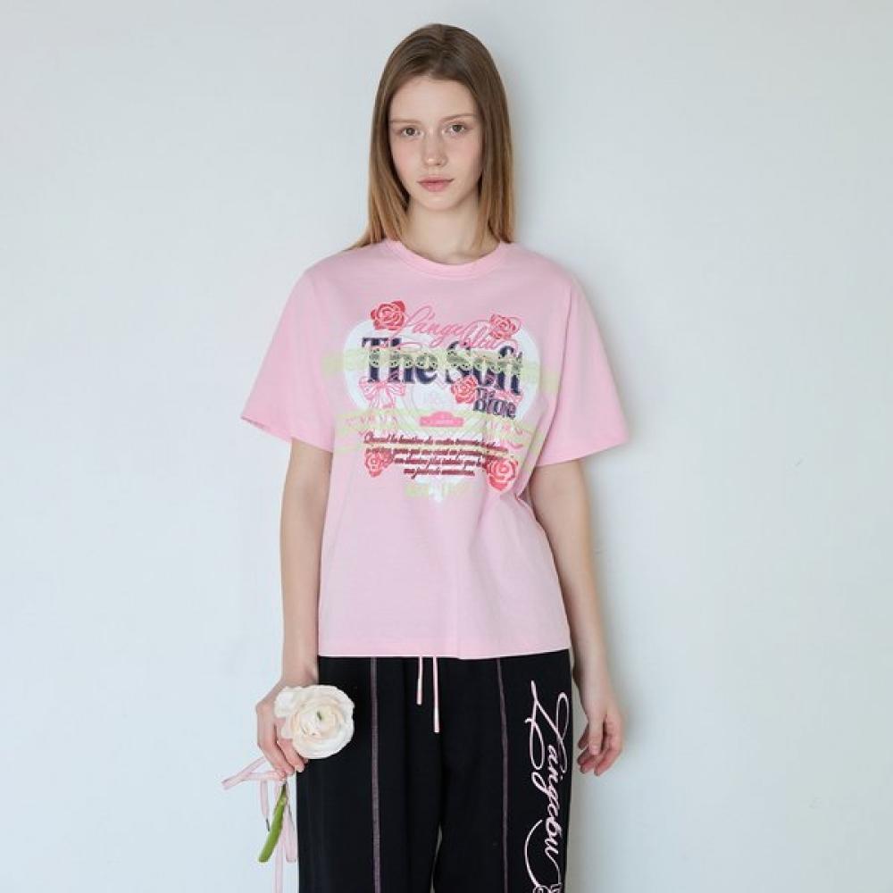 EGOIST ShorT Sleeve T shirT wiTh Lace prinTing  es2oTh10 