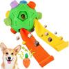 Dog Snuffle Ball-Interactive Puzzle Dog Toys Encourage Natural Foraging Skills Slow Feeder for Training and Stress Relief, Cloth Strip Hiding Food