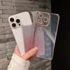 Luxury Plating Gradient Glitter Clear Case For iPhone 16 15 14 13 12 11 Pro Max 16Pro For Ultra Slim Shockproof Bumper Cover