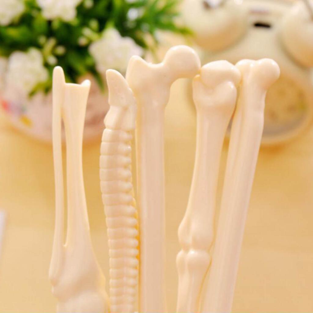 5 Pcs Ballpoint Pen Exquisite Bone Shape Smoothing Writing Comfortable Grip Ball Point Pens