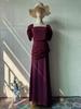 Women's Elegant Short Sleeve Long Dress - European American Style Spring 2026 New Arrival