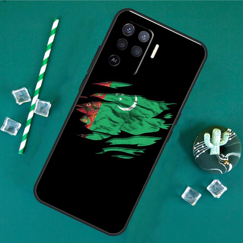 

Turkmenistan Flag Phone Case For Oppo A18 A38 A58 A78 A98 A40 A60 A80 A91 A15 A17 A74 A94 A54 A57S A16 A76 A96 OPPO A40 A40m
