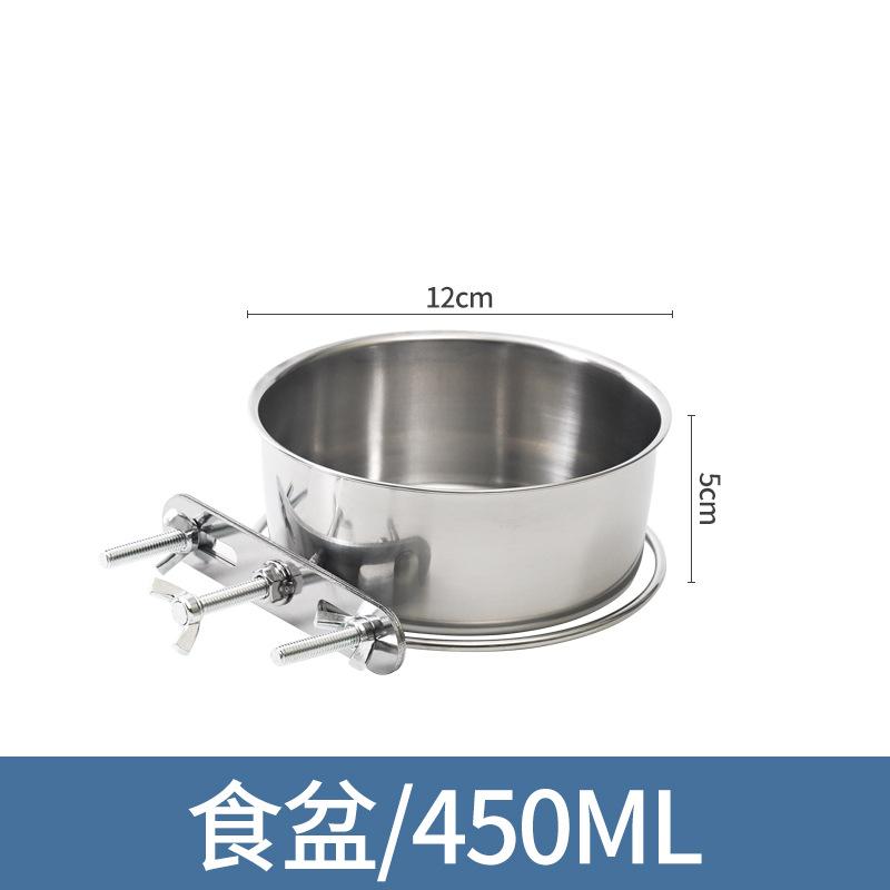 

Pet Stainless Steel Food Bowl Easy Clean Deep Thickened Can Fixed Screws Hanging Cage Pet Anti-roll Water Bowl Feed Accessories