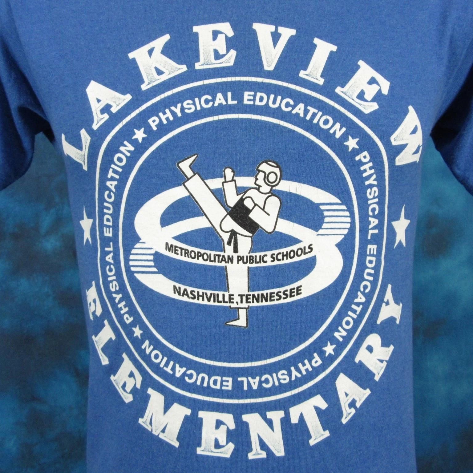 vtg 90 NASHVILLE TENNESSEE LAKEVIEW TAE KWON DO T-Shirt XS karate single stitch S