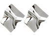 Trendy Geometric Irregular Metal Stud Earrings with Mirror Finish