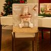 Soft Christmas Chair Cover Cartoon Seat Protector Simple Xmas Dinner Chair Seat Cover  Kitchen