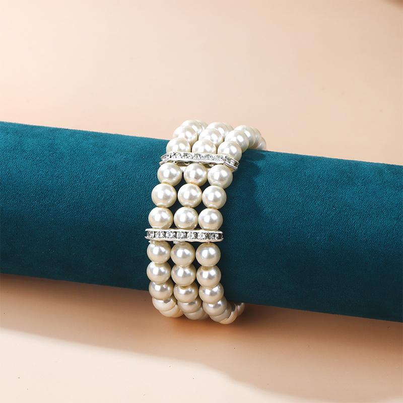 Elastic Multi-layer Bead Bracelet, Women's Exclusive Jewelry, Exquisite and Textured Daily Commuting Bracelet Item.