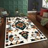 Extra Large Boho Area Mat Non Slip Backing Machine Washable Soft Plush Teal Blue Burnt Orange Black White Beige Living Room