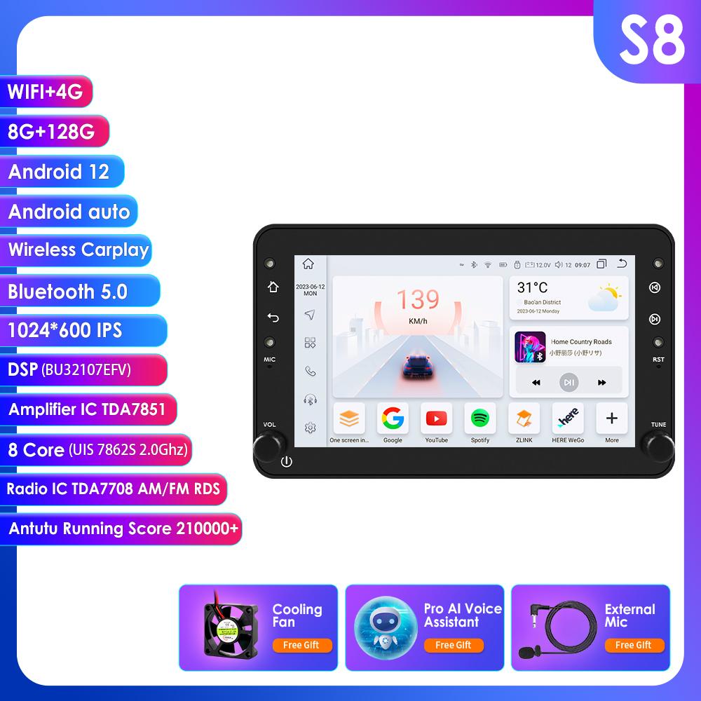 

OSSURET Интеллектуальное GPS Авторадио Carplay 4G 2Din Android 13 Автомагнитола для Alfa Romeo Brera Spider 159 Sportwagon Мультимедийный Видеоплеер Навигация S8 8Core 8G 128G AI