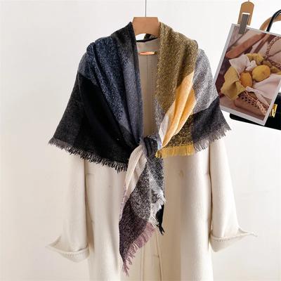 Kaschmirimitat Schal Herbst Winter Warm Unisex Lange Wickeltücher Dreieckstuch Mode Quastenschals Männer Frauen Halstuch