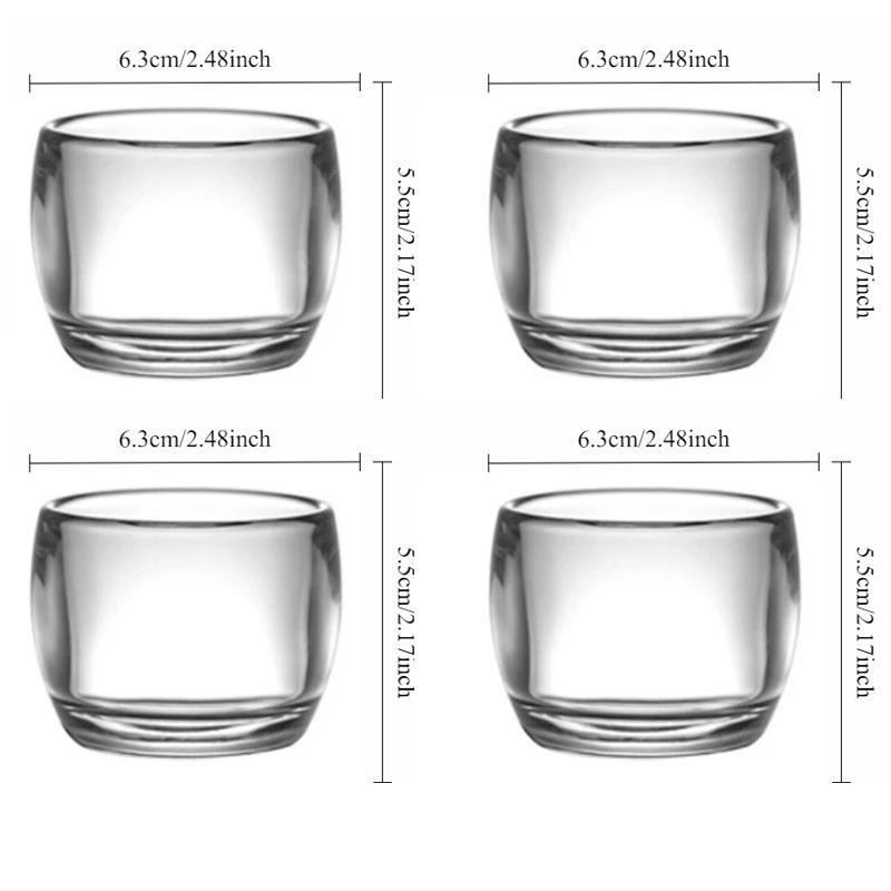 

80ml Creative Thickened Glass Cup High End Wine Glasses Household Heat Resistant Tea Mug Drinking Glasses Party Small Wine Glass 4pcs