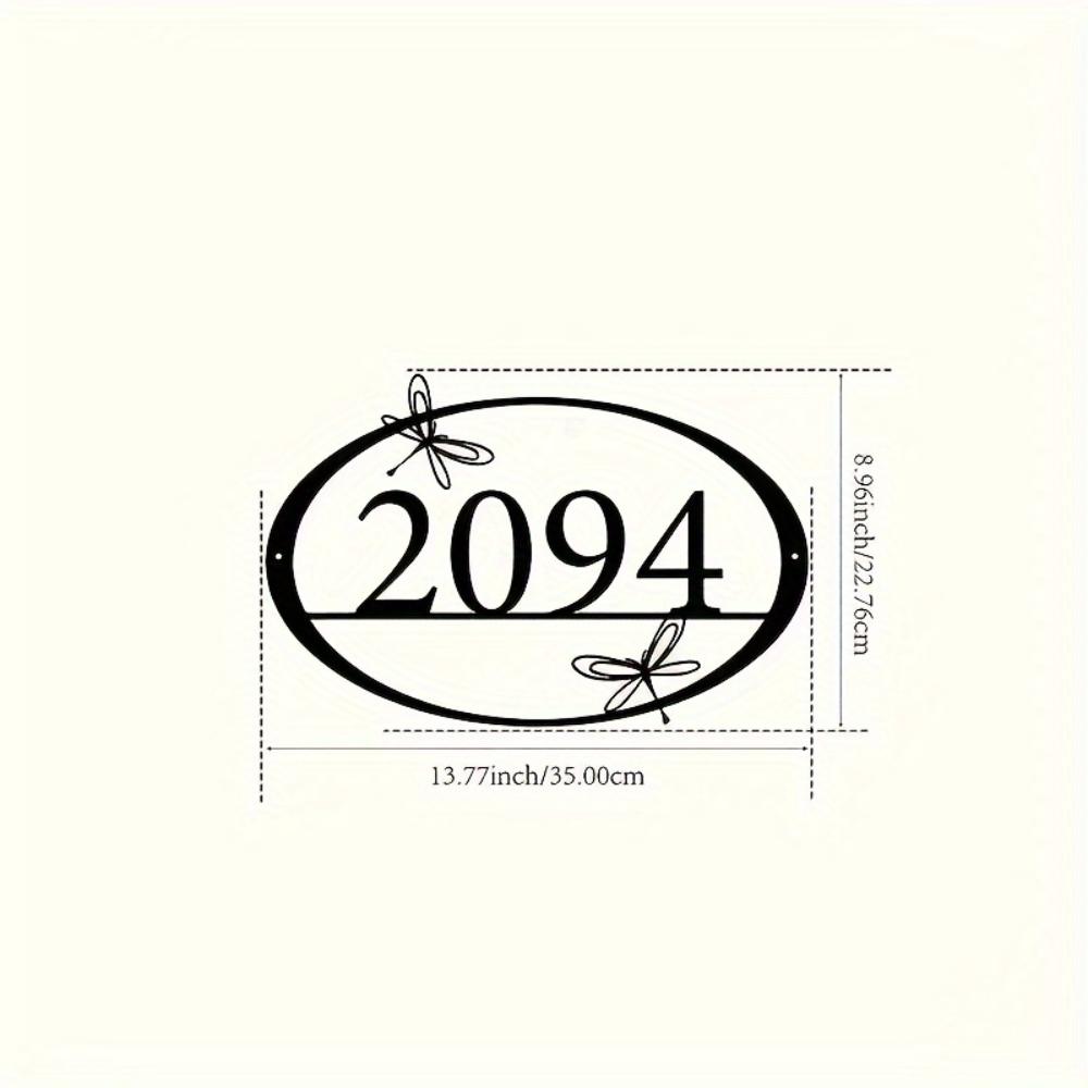 

Dragonfly Metal Address Sign Outdoor Wall Decor Garden Gift