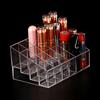 Transparent 24 Cell Cosmetics Storage Rack, Desktop Cosmetics Display Rack, Suitable For Lipstick, Eyeliner, Mascara Organizer