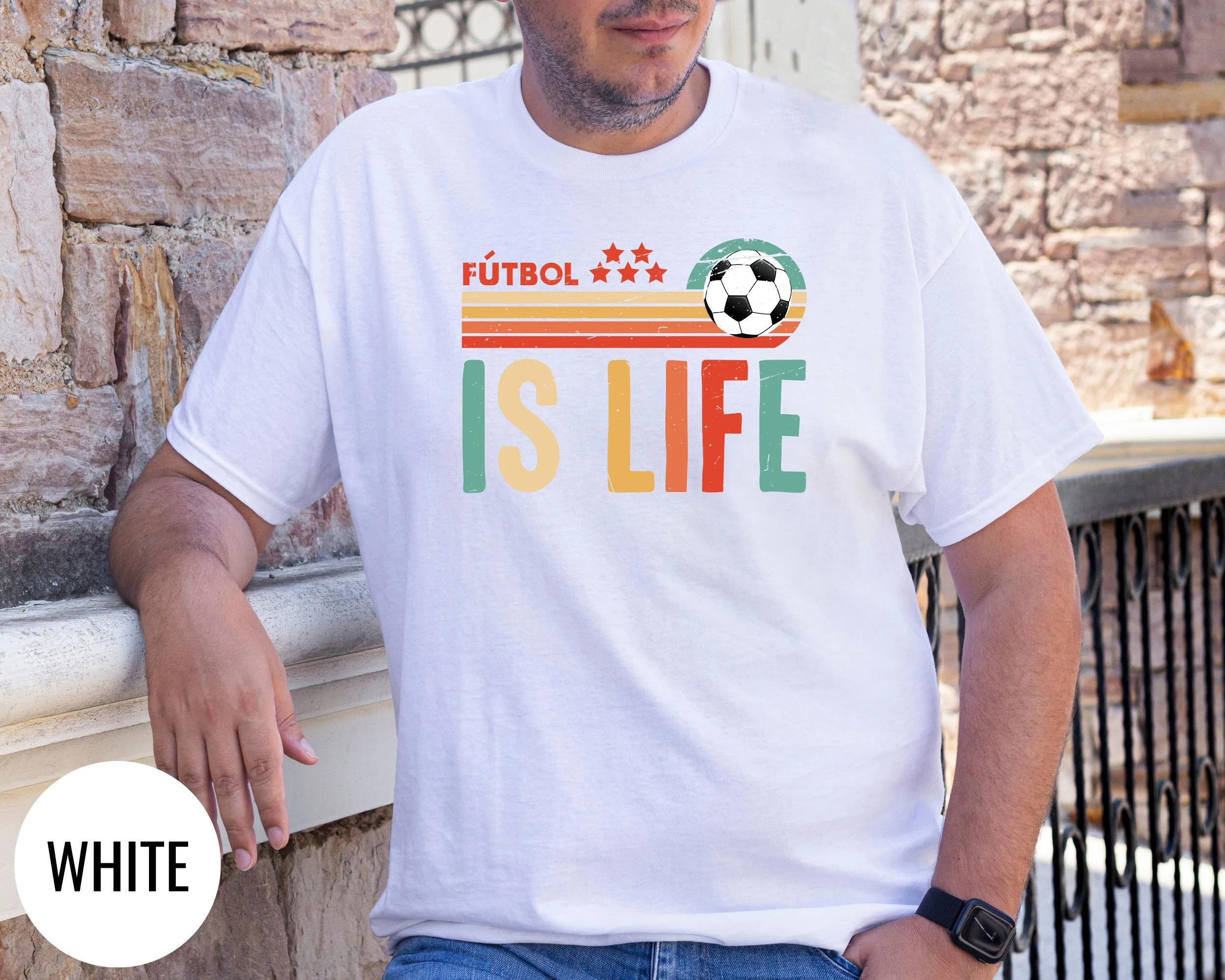 

Futbol Is Life Football TShirt Mens Tracksuit Summer Casual Sportswear Round Neck Shortsleeved Cotton Breathable Pullover Top 3XL