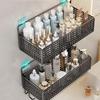 LISM Wall Mounted Storage Basket with Hooks