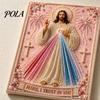 Kit Pittura Artistica Mary con Texture Perlescente 3D, Sacra Misericordia Gesù Fede Religiosa Kit Artigianale Fai da Te Finto per Adulti Principianti Decorazione Murale Cristiana