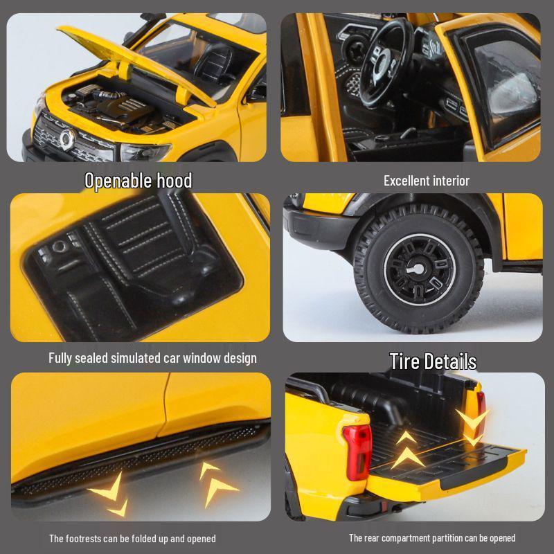 Great Wall Cannon Alloy Off-Road Pickup Truck Model - Children's Toy and Ornament