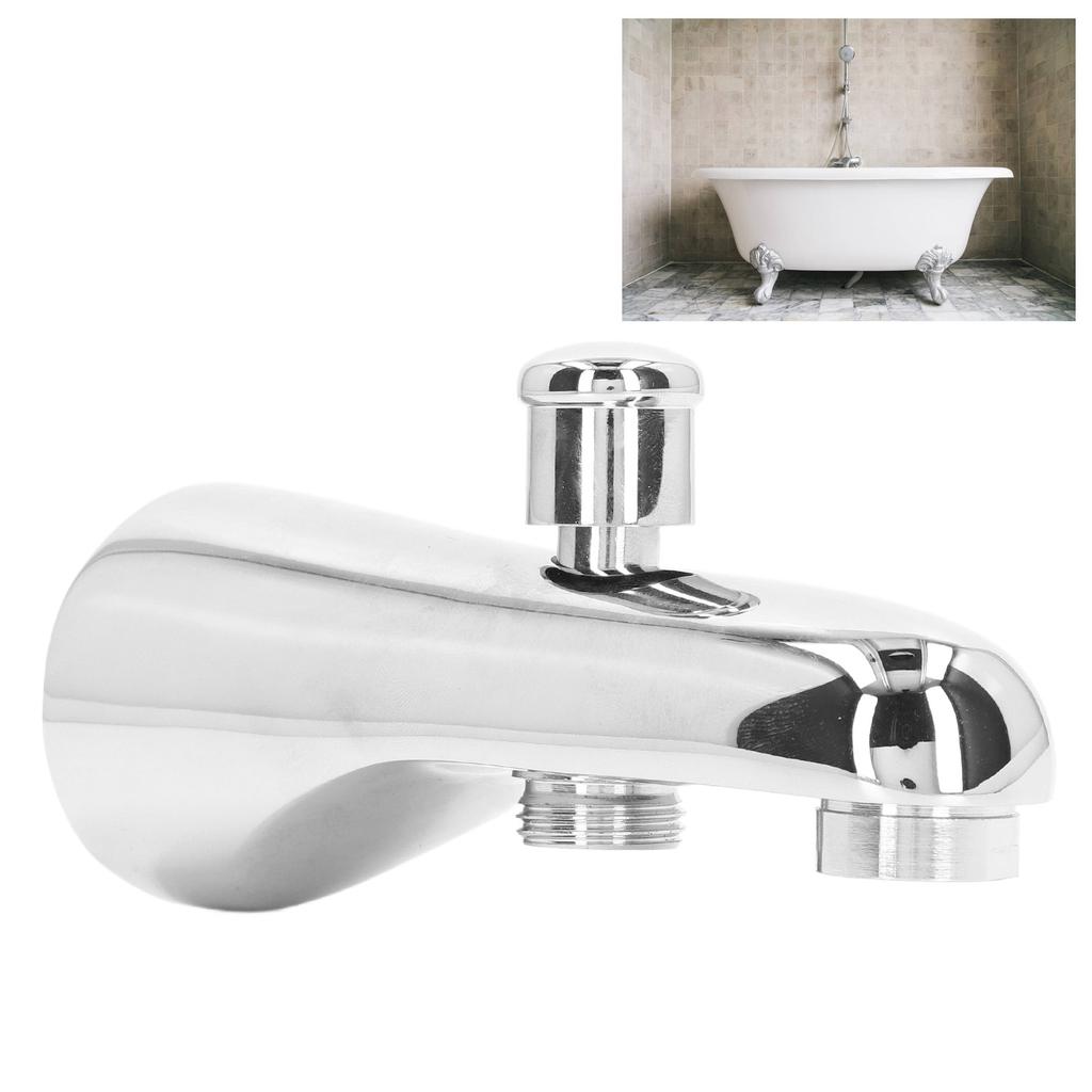 G1/2 Tub Spout Semicircle Simple Concealed Bathtub Faucet with Diverter for Bathroom Bathtub Shower Diverter Spout