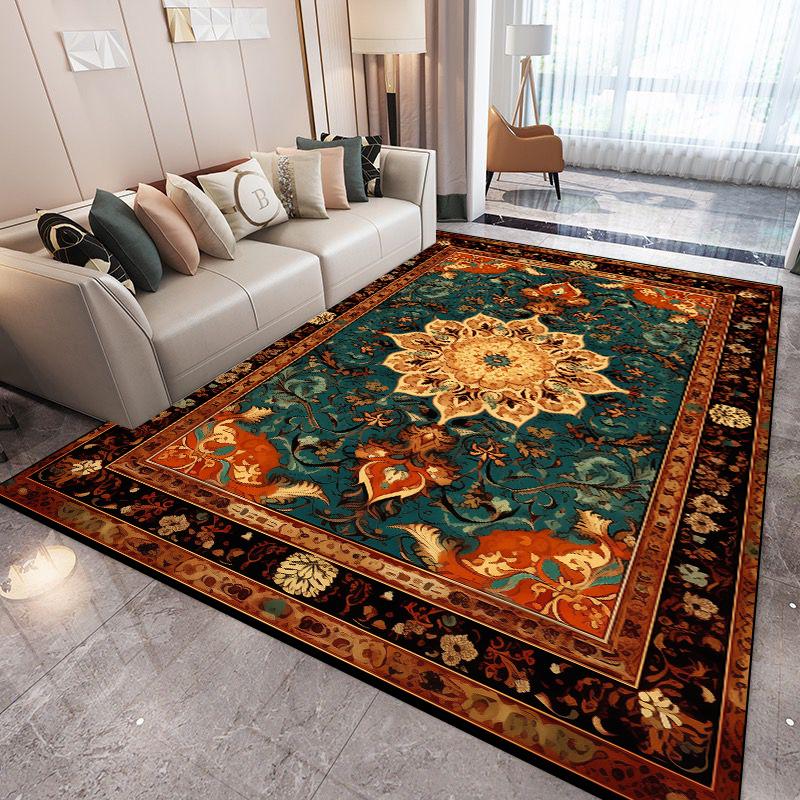 Große Größe Perserteppich Wohnzimmer Luxus Heimdekoration Teppiche Rutschfest Schlafzimmer Weiche Matte Waschbar Couchtisch Lounge-Teppiche