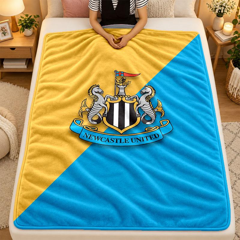 Coperta di Flanella Newcastle United Calcio Calda Morbida Plaid per Uso Interno Divano Letto Soggiorno