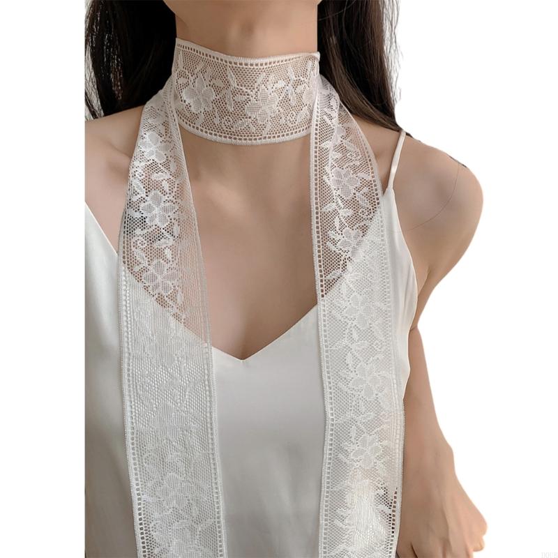 Fashionable Lace Wrap Evening Party Scarves Daily Commute Soft Neckerchief for Fashionable Women