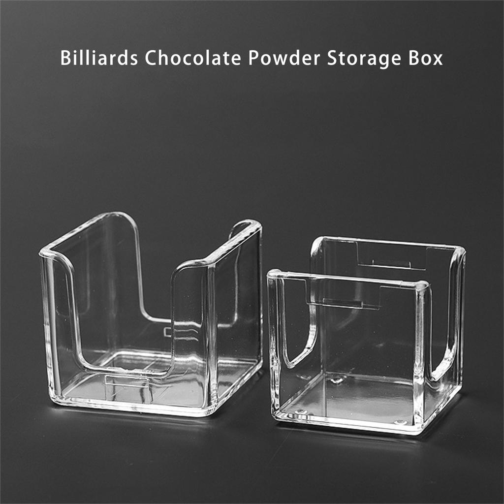 Billiard Chalk Storage Box Portable Acrylic Billiard Chalk Powder Box Clear Chalk Protection Box Billiard Accessories