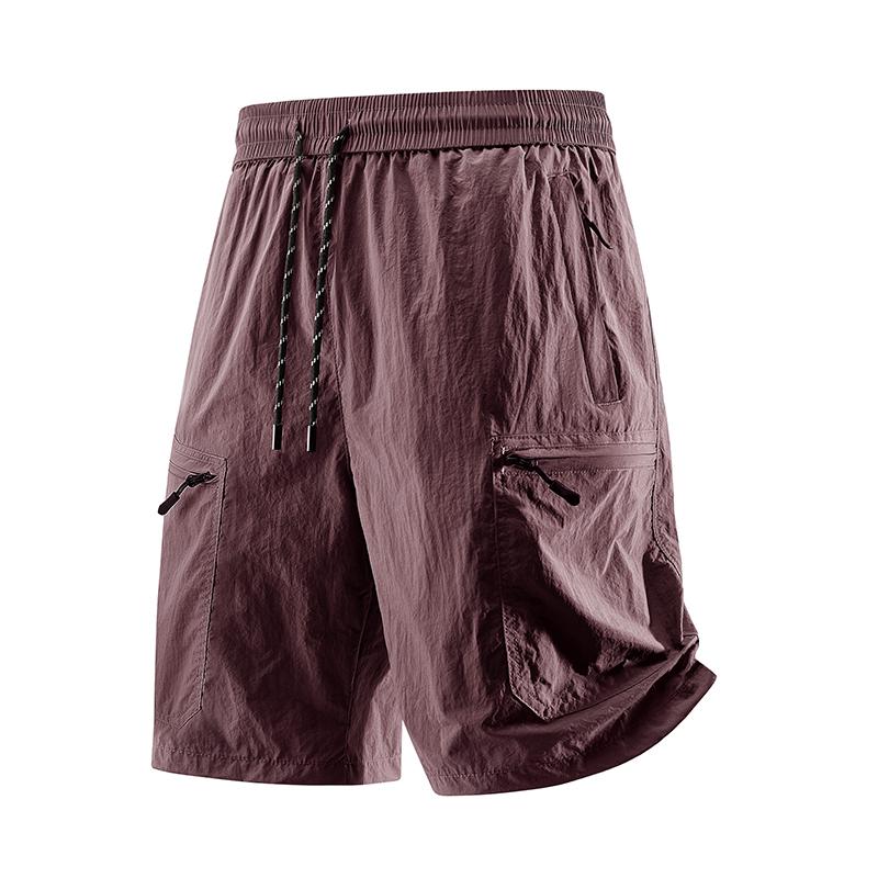 Summer Workwear Shorts, Quick Drying Ice Silk Loose Casual Straight Leg Shorts