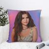 Selena Singer Square Pillow Cases Cushion Covers Creative Polyester Decorative Pillowcase for Home 40x40cm