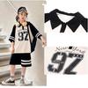 Zomer Casual Meisjes Contrast Gestreept Preppy T-shirt Tops+Korte Broek Sets Schoolkinderen Trainingspak Kind 2 Delig Outfit 5-16 Jaar