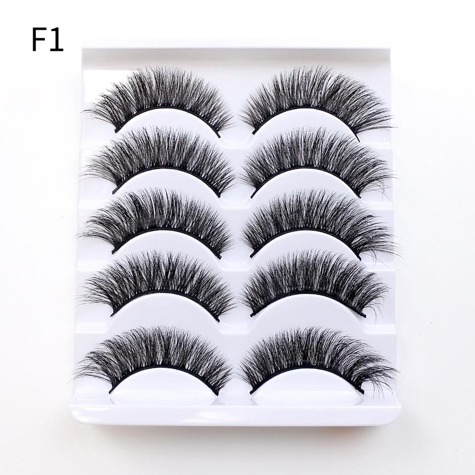 RED SIREN Cat Eye Lashes 5 Pairs Winged Wispy Natural False Eyelashes Makeup Fox Eye Faux Mink Eyelashes