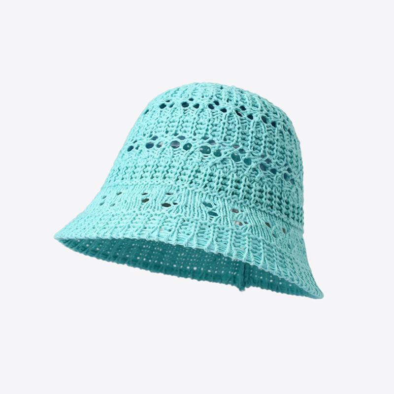 

Вязаная ажурная панама летняя шляпа от солнца женская уличная портативная складная шляпа от солнца One Size