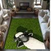 The Sheep & Lu La Printed Crystal Velvet Area Rug, Soft Anti-Slip Water Absorbent Floor Mat for Living Room Bedroom